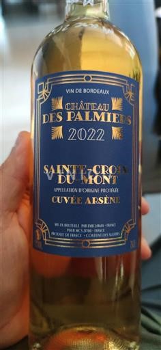 Bordeaux Sainte-Croix-Du-Mont Domaine Des Palmiers Arsène 2022