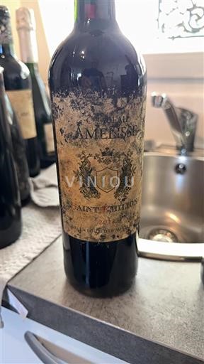 Vin Rouge sec Château Améthyste 2012 France Bordeaux Saint-Émilion AOC