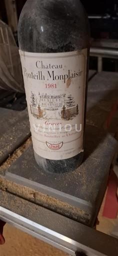Bordeaux Graves Château Ponteil Monplaisir 1981