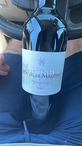 Bordeaux Pomerol Le Seuil de Mazeyres 2019
