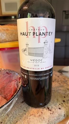 Bordeaux Médoc Château Haut Plantey 2018