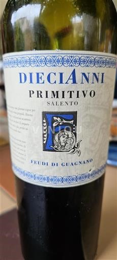 Pouilles Salento Feudi di Guagnano Diecianni 2016
