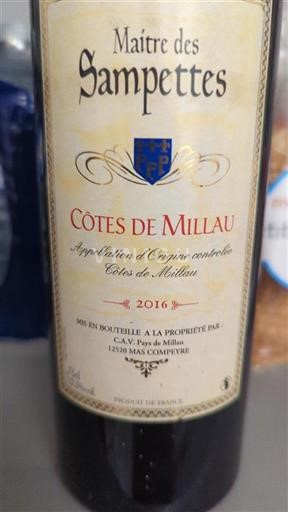 Zuidwest-Frankrijk Côtes-de-Millau Maître des Sampedettes 2016