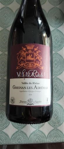Rhône Valley Grignan-les-Adhémar Baron Escalin La Réale 2018