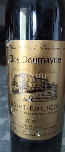 Bordeaux Saint-Émilion Clos Doumayne 2000