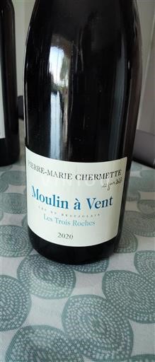 Vin Rouge sec Les Trois Roches Pierre-Marie Chermette 2020 France Beaujolais Moulin-à-vent AOC