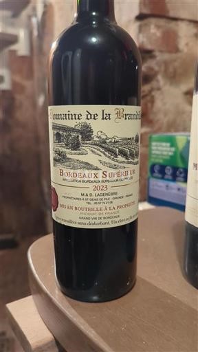 Vin Rouge sec Domaine La Brandille 2023 France Bordeaux Bordeaux supérieur AOC
