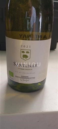 Burgundsko Santenay Domaine Denis Fouquerand et Fils Comme Dessus 2021
