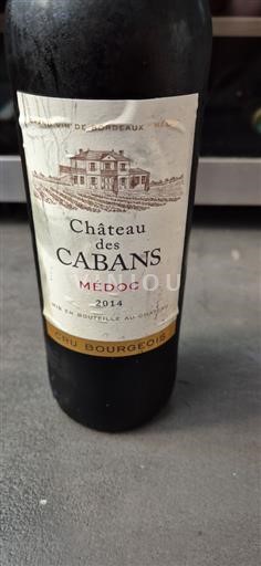 Bordeaux Médoc Cru Bourgeois Château Des Cabans 2014