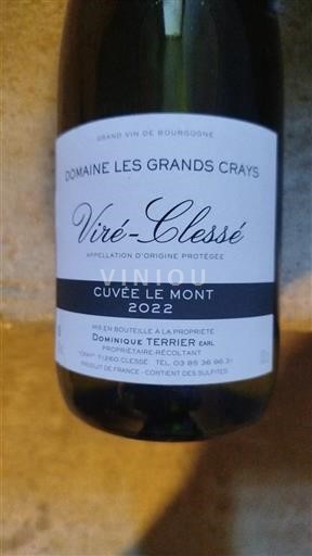 Bourgogne Viré-clessé Grand Cru Domaine Les Grands Crays Le Mont 2022