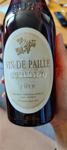 Jura Côtes-du-Jura Fruitère Vinicole Arbois Vin de Paille 2018