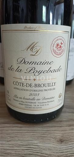 Beaujolais Côte-de-brouilly Domaine La Poyebade 2023