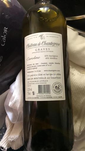 Bordeaux Graves Château de Chantegrive Caroline Niet-geïntegreerd