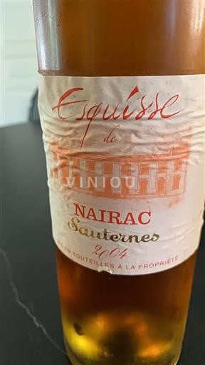Bordeaux Sauternes Nairac Esquisse 2004