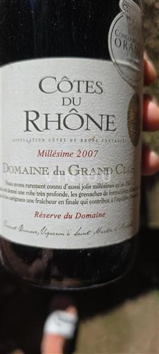 Rhône Valley Côtes du Rhône Domaine Grand Clos Réserve du Domaine 2007