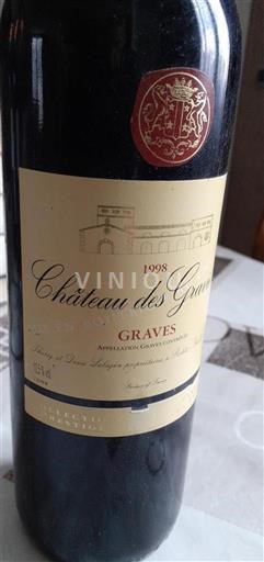 Bordeaux Graves Château Des Graviers 1998