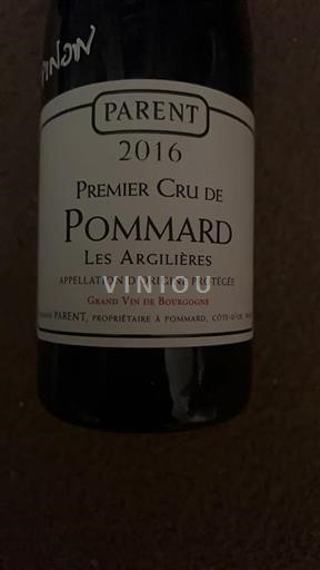 Borgogna Pommard Premier Cru Parent Les Argillières 2016