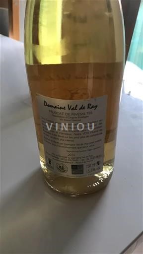 Roussillon Muscat de Rivesaltes Domaine Val de Ray 2016