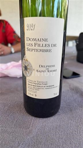 Linguadoca e Rossiglione Côtes de Thongue Domaine Les Filles de Septembre Delphine de Saint André 2021