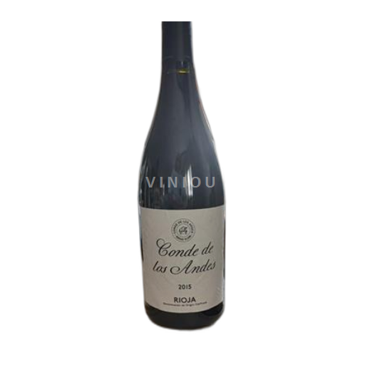 Vin Rouge sec Conde de los Andes 2015 Espagne La Rioja Rioja DO