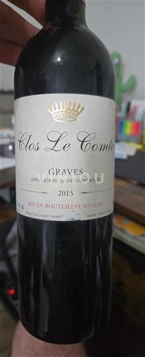 Bordeaux Graves Clos Le Comte 2015