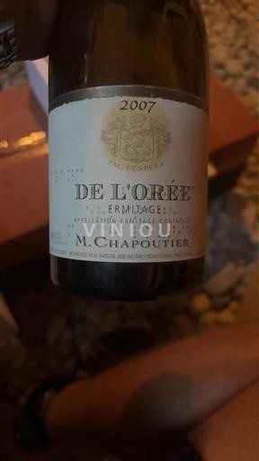 Valle del Rodano Hermitage M. Chapoutier De L'Orée 2007