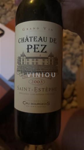 Burdeos Saint-Estèphe Cru Bourgeois Château Pez 2003