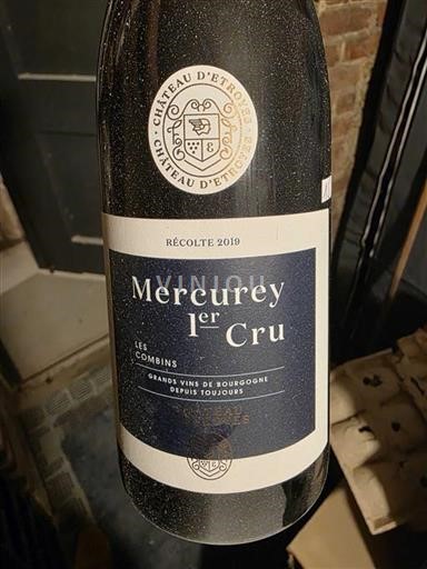 Bourgogne Mercurey Premier Cru Château Etroyes Les Combins 2019