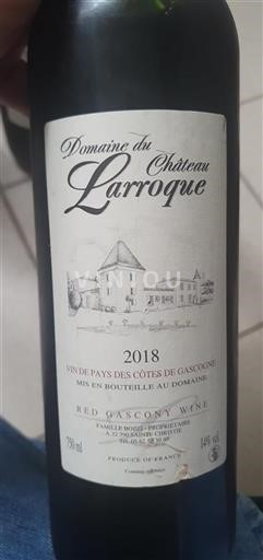 Sydvestfrankrig Côtes de Gascogne Domaine Larroque 2018