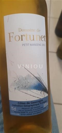 Sydvestfrankrig Côtes de Gascogne Domaine Fortunet Petit Manseng 2011