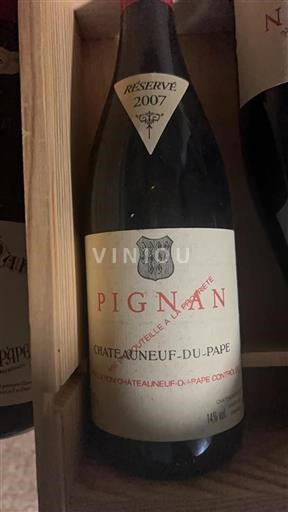 Vallée du Rhône Châteauneuf-du-pape Pignan Réservé 2007