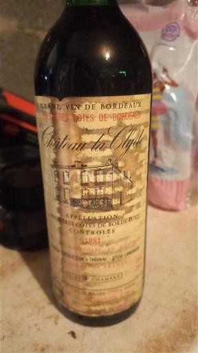 Bordeaux Premières Côtes de Bordeaux Château La Clyde 1981