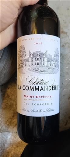 Bordeaux Saint-Estèphe Château La Commanderie 2016