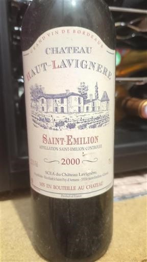 Bordeaux Saint-Émilion Château Haut-Lavignere 2000
