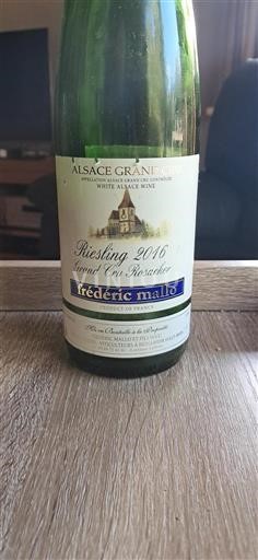 Elsass Alsace Grand Cru Grand Cru Frédéric Mallo Grand Cru Rosacker 2016