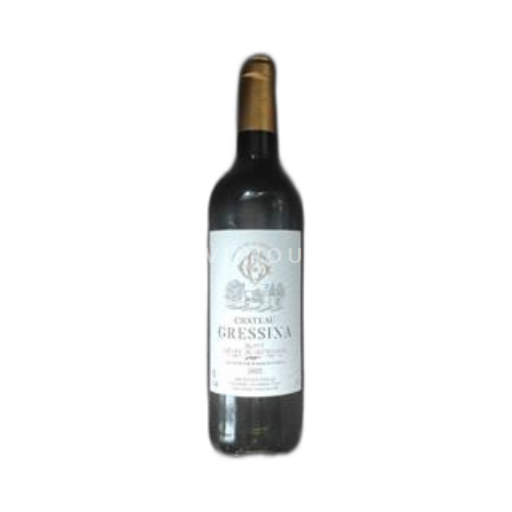 Vin Rouge sec Château Gressina 2022 France Bordeaux Blaye AOC