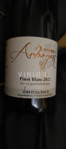 Alsasko Vignoble Arbogast 2021