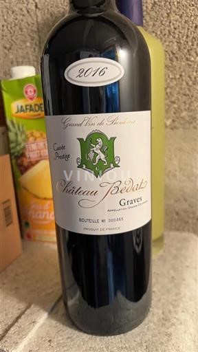 Bordeaux Graves Château Bédat Prestige 2016
