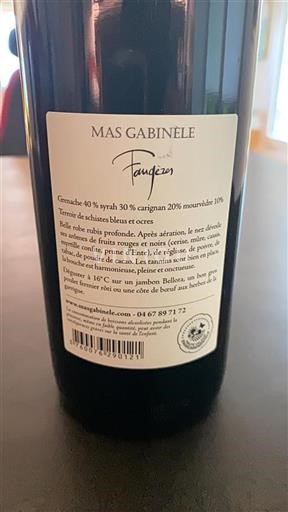 Languedoc Faugères Mas Gabinèle Faugères 2021
