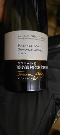 Alsasko Alsasko Grand Cru Grand Cru Domaine Maurice Griss Kaefferkopf Gewurztraminer 2020