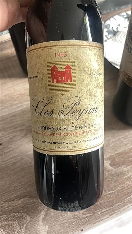 Bordeaux Bordeaux Supérieur Clos Peyrin 1993