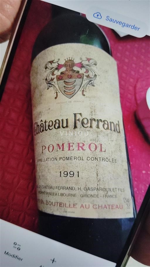 Bordeaux Pomerol Château Ferrand 1991
