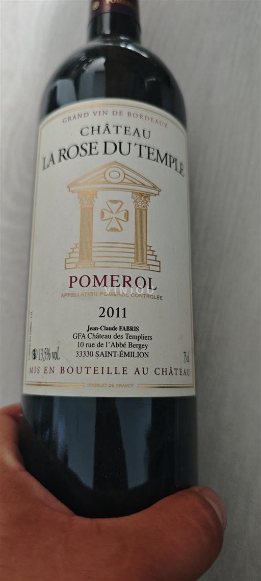 Bordeaux Pomerol Château La Rose du Temple 2011