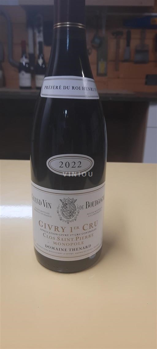 Burgundy Givry Premier Cru Domaine Thenard Clos Saint-Pierre Monopole 2022