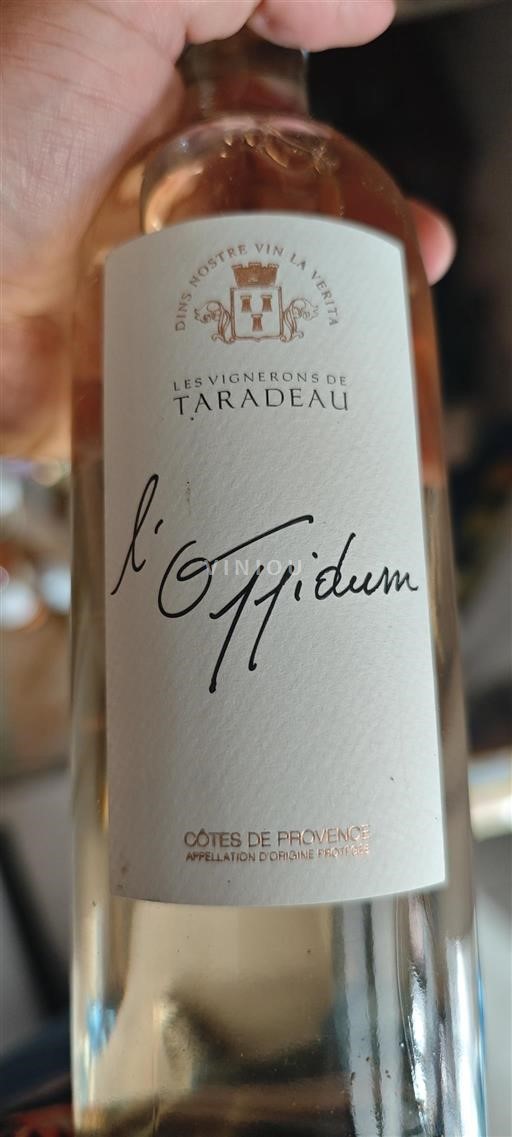 Provenza Côtes de Provenza Les Vignerons de Taradeau l'Oriidum 2022