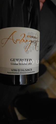 Alsasko Grand Cru Arbogast Geierstein Grande Réserve 2020
