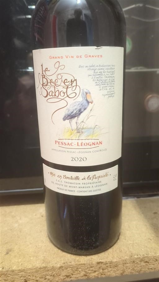 Bordeaux Pessac-Léognan Le Bécot Sabot 2020