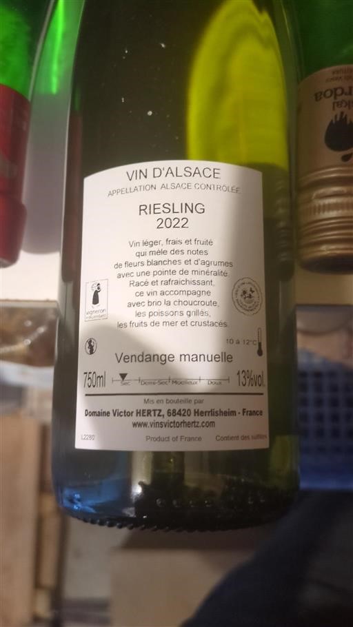 Alsace Grand Cru Domaine Victor Hertz Riesling 2022