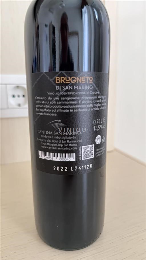 Lazio Wines Marino Cantina San Marino Brugneto 2022
