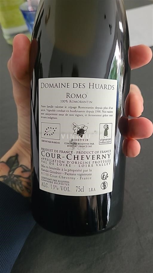 Údolí Loiry Cour-cheverny Domaine Des Huards Romo 2020